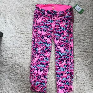 NWT LILLY PULITZER LOBSTAH ROLL LUXLETIC CROP